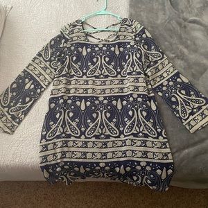 Navy paisley Charming Charlie mini dress. Fabulous condition! Size:small